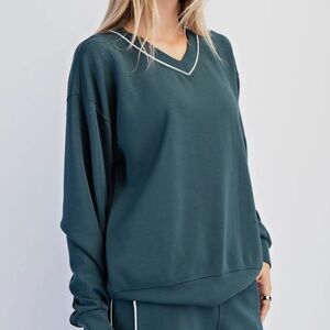 Rae Mode - Modal Scuba Two Stripe Piping
Straight Pant and Top set